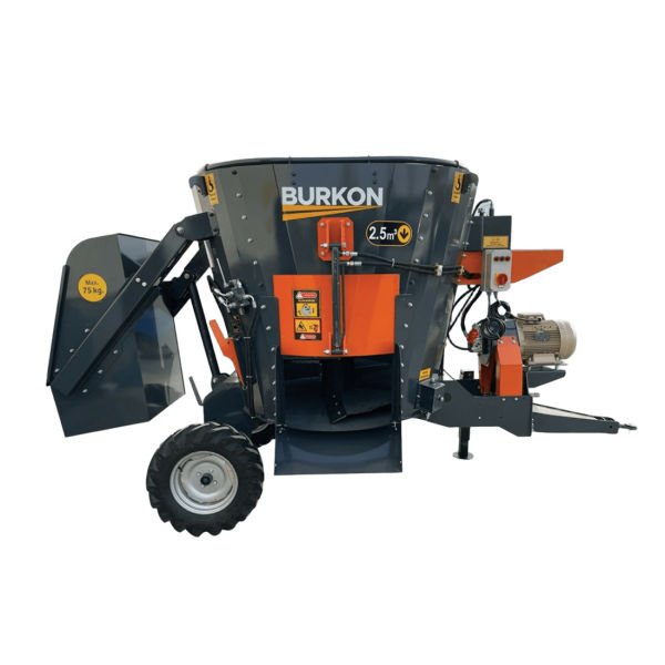 Burkon 2.5m³ 380V ve Traktör Şaftlı Çekilir Yem Karma Makinesi