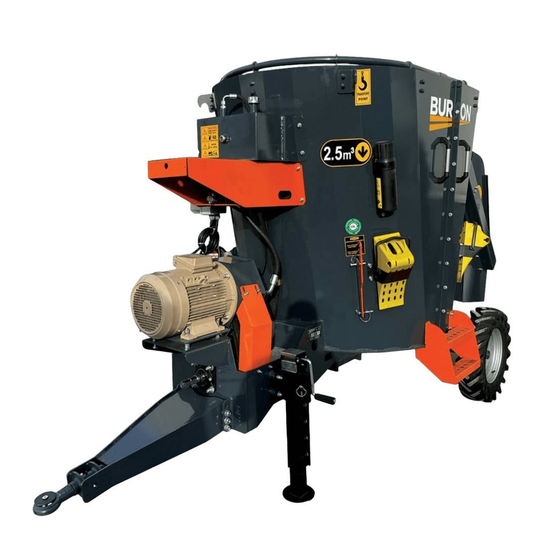 Burkon 2.5m³ 380V ve Traktör Şaftlı Çekilir Yem Karma Makinesi