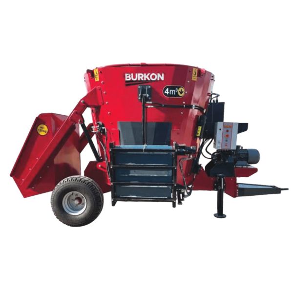 Burkon 4m³ 380V ve Traktör Şaftlı Çekilir Yem Karma Makinesi