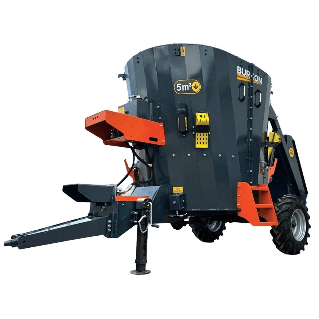 Burkon 5m³ 380V ve Traktör Şaftlı Çekilir Yem Karma Makinesi