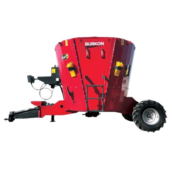 Burkon 8m³ 380V ve Traktör Şaftlı Çekilir Yem Karma Makinesi