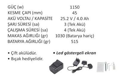 Zimastar SC-8612A 45mm Akülü Budama Makası