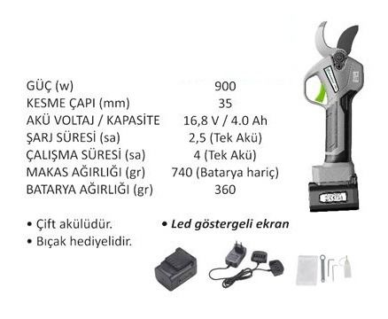 Zimastar SC-8614A 35mm Akülü Budama Makası