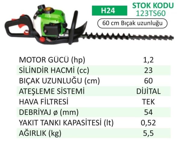 Active 123TS60 - H24-600 Çit Kesme Makinesi
