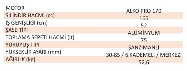 AL-KO 127.632 5352 VS ALU  BENZİN MOTORLU ÇİM BİÇME MAKİNESİ