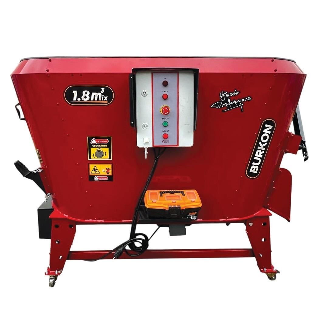 Burkon 1,8m³ Yem Karma Makinesi 220V