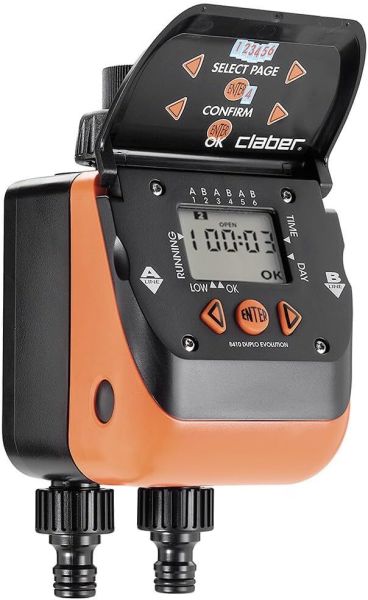 Claber 8410 Aquadue Duplo Evolution İki Çıkışlı Zamanlayıcı