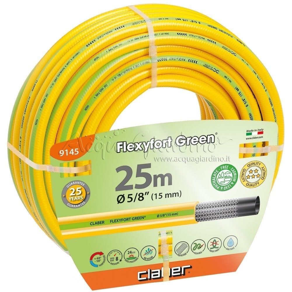 Claber 9145 Flexfort Green Hortum 5/8'' 25  Metre