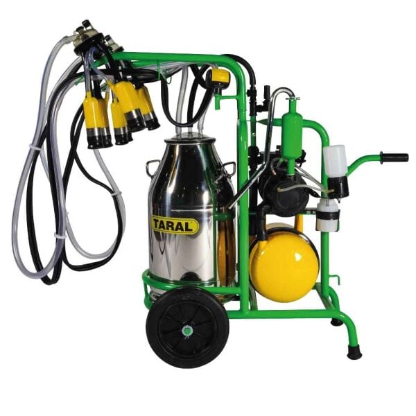 Taral Süt Sağım Makinesi Çift Sağımlı Tek Güğümlü Yağlı 300cc Kauçuk 40 Litre