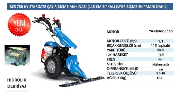 BCS 8CG.J83FON/1 780 HY Stargate Çayır Biçme Makinesi