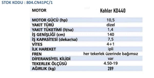 BCS 804.CN41PC/1 622 Poversafe Dizel Motorlu Çayır Biçme Makinesi