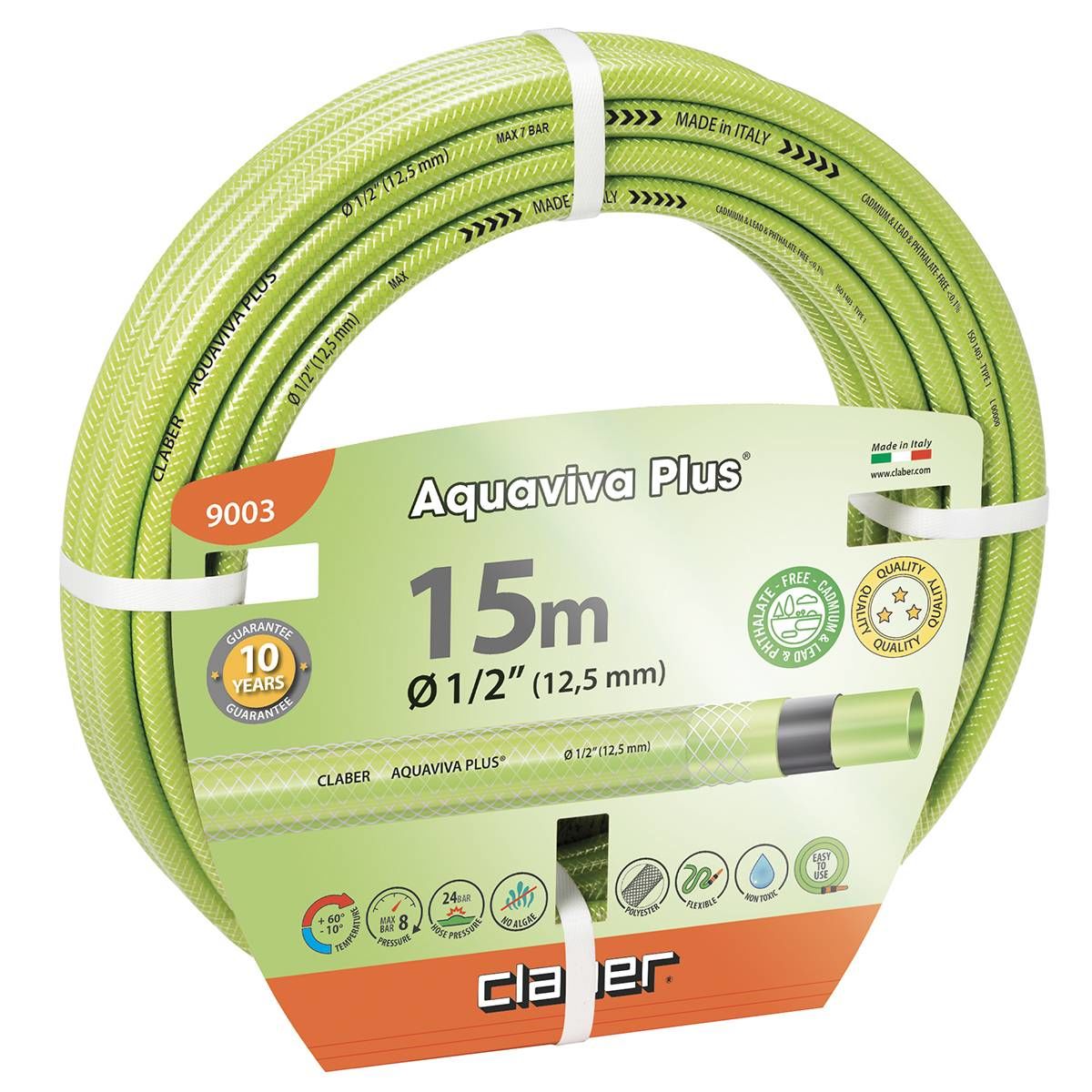 Claber 9003 Hortum Aquaviva Plus 1/2'' 15m