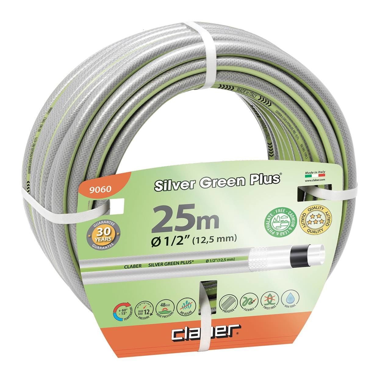 Claber 9060 Hortum Silver Green Plus 25 metre