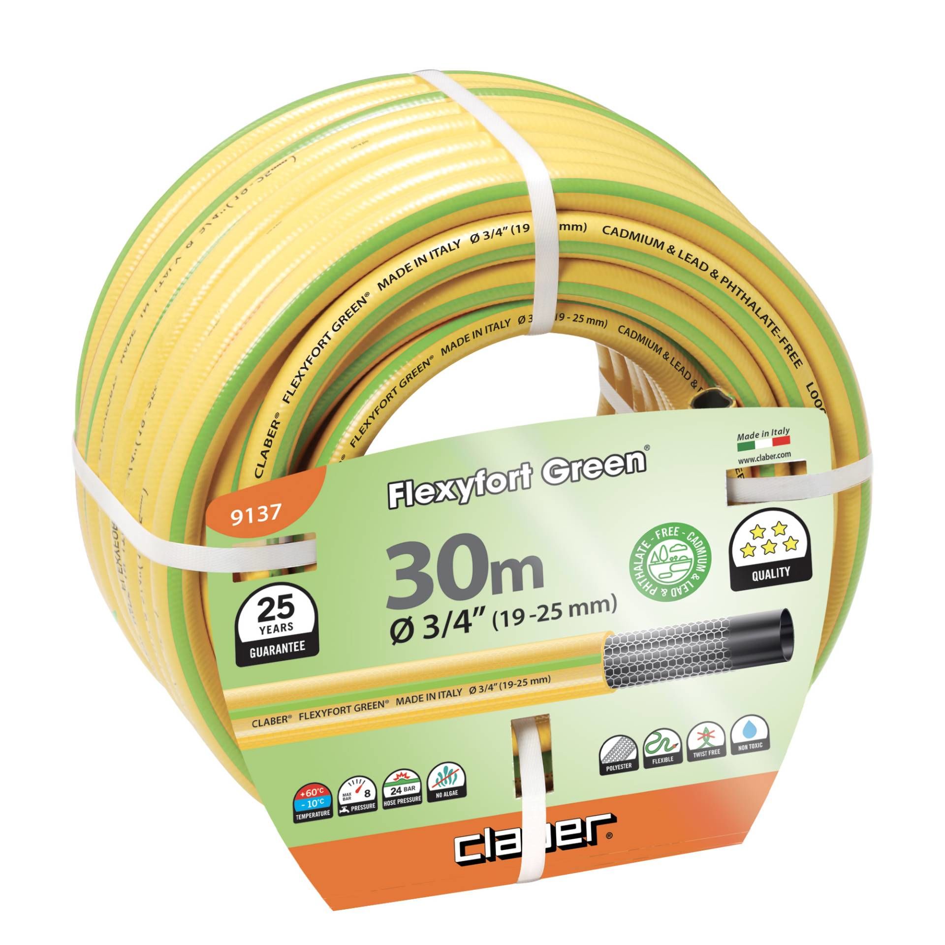 Claber 9137 Hortum Flexyfort Green 30 metre (3/4'' çap)